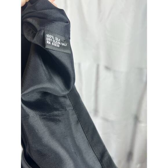 Rickie Freeman Teri Jon Maxi Skirt 6 Black 100% silk Formal Party Cruise Wedding - Picture 7 of 8